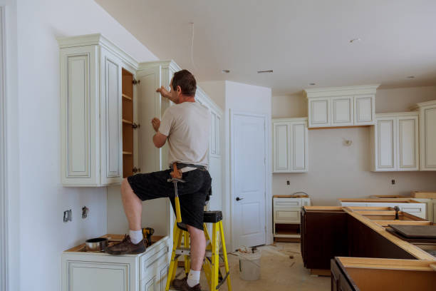 Kitchen island installation in Chisago City by JMT Kitchen Cabinet
